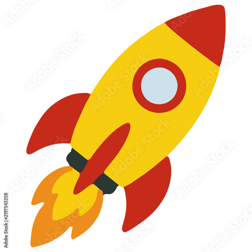 Rocket icon set. Spaceship icons in flat design. Colorful cartoon rocket, pencil, brain, up arrow, rocket, and speech bubble. Connecting jigsaw puzzle. Creative education. 3D plasticine illustration 