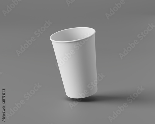 Empty Medium Paper Cup Template for Branding and Custom Logo Design