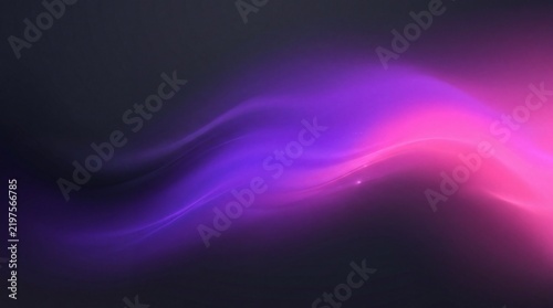 Abstract Glowing Neon Purple Wave on Dark Background