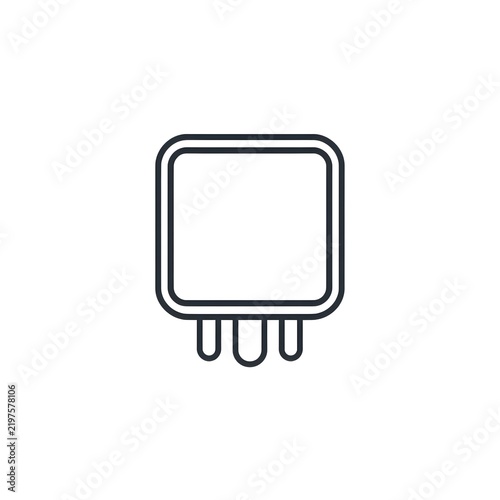 Refrigerator overload protector compressor relay electronic part vector icon