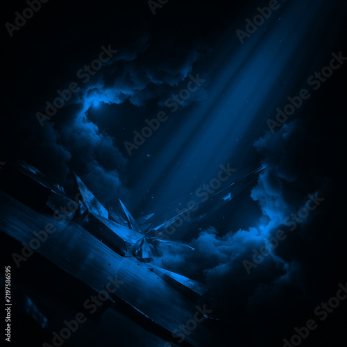 flying over the clouds