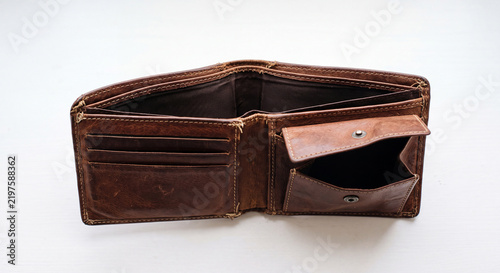 leather wallet isolated on white