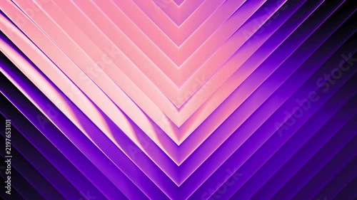 Modern Square Glass 3D Gradient Magenta Violet Wave Seamless Loop Video, Abstract Fluted Glass Blocks Motion Graphics, Glowing Purple Refraction 3D Render – Continuous shifting movement of pastel pink