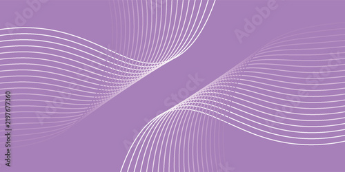 Purple abstract flowing wave lines vector background, modern smooth curves minimal technology design