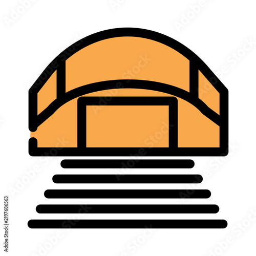 Building mall icon design template