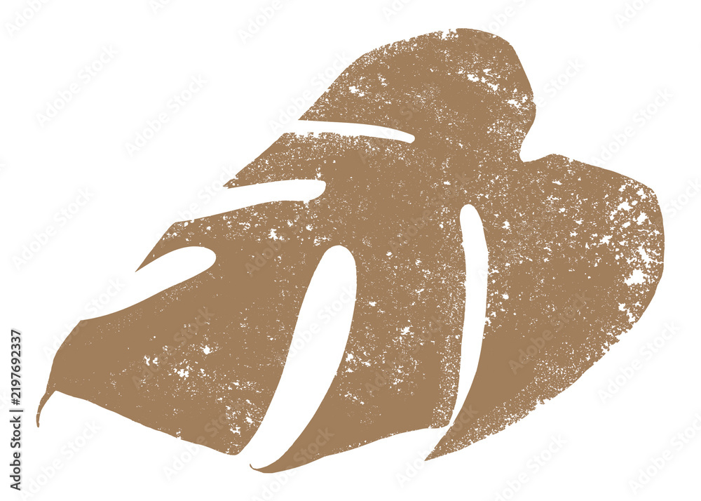 Obraz premium Brown leaf png collage element, botanical stamp on transparent background