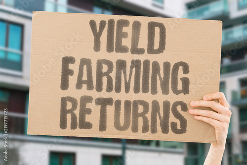 Принти на полотні "Yield farming returns" Providing crypto liquidity earns interest rates