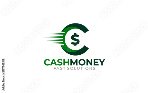 Illustration graphic vector of fast cash payment business logo design