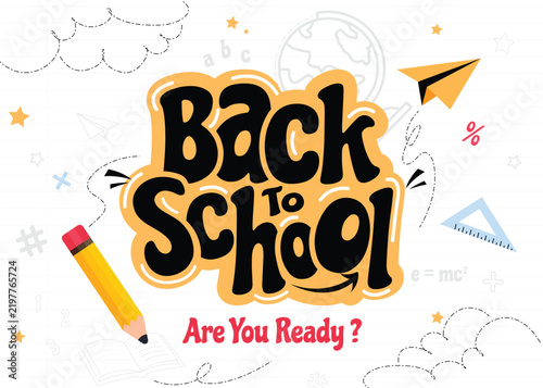 Back to school illustration vector