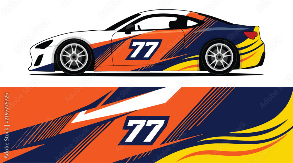 Fototapeta premium Car racing livery vector design 20260917233822 2