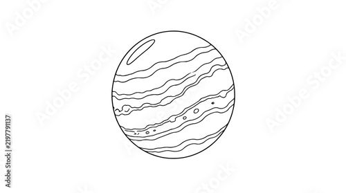 Cuadro en lienzo Hand-traced vector icon depicting a banded travertine onyx polished stone paperw