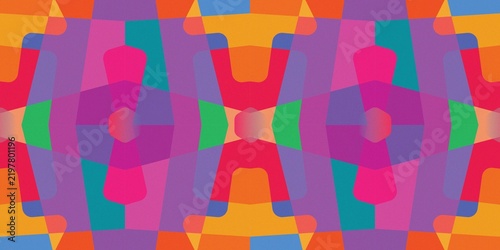 Abstract Retro Symmetrical Flat Purple Translucent Pattern