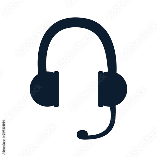 headphones icon on transparent background