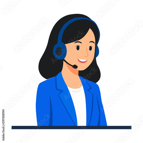 customer service operator illustration  