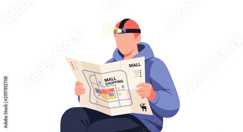 Person reading a paper map navigating on a journey
