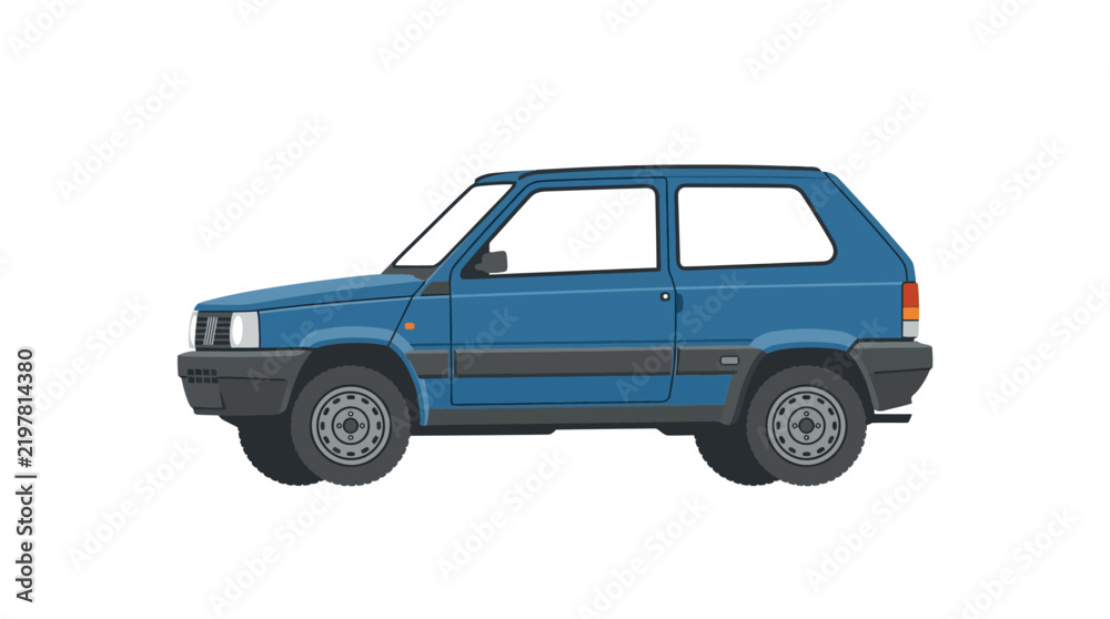 Obraz premium Retro Classic 4x4 SUV Side View Graphic