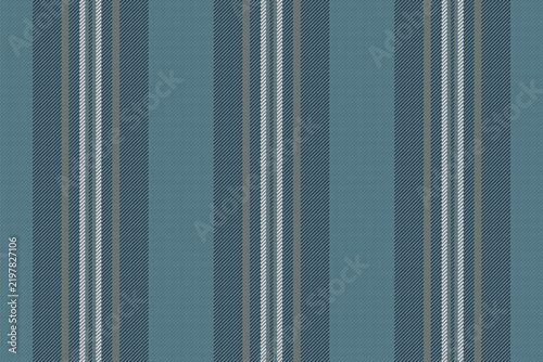 This seamless blue striped pattern features elegant vertical lines, evoking a sense of calm and professional order. Nobody is present in this clean, minimalist textile design for modern decor.