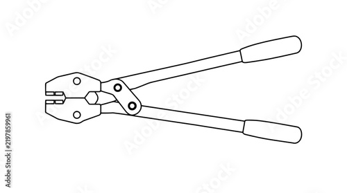 Foto Heavy duty steel strapping crimper sealer tool with strong jaws and long handles