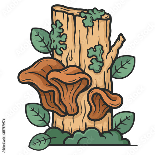 Mushroom Botanical Clipart