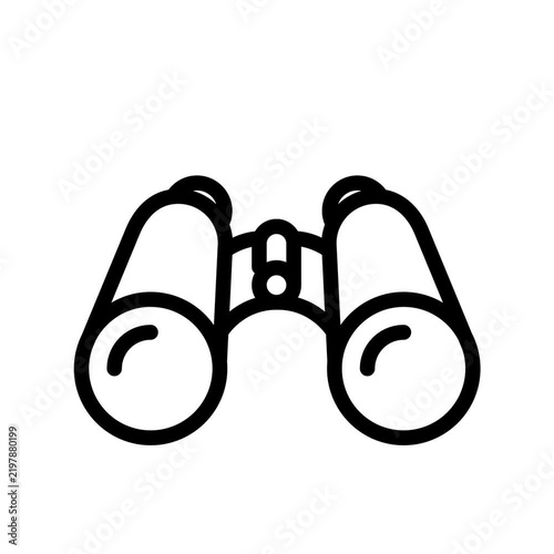 Binoculars animated icon on transparent background, explore equipment.