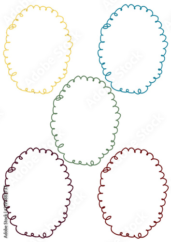 set of round frames