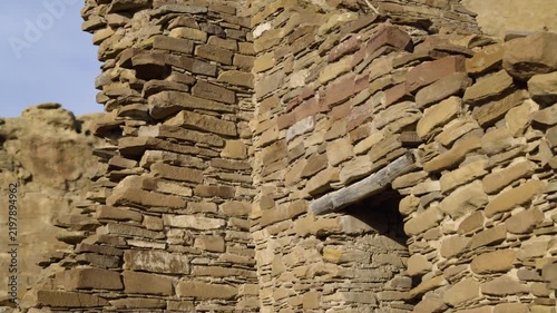 Exterior shot of Pueblo Bonito at Chaco Culture National Historic Park in New Mexico, USA