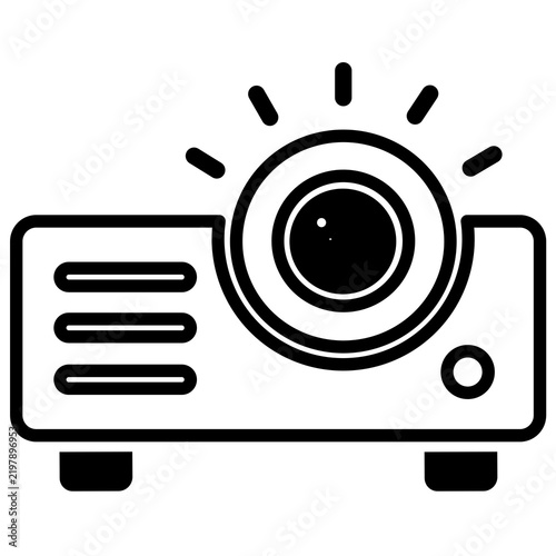 vector illustration of a projection device icon