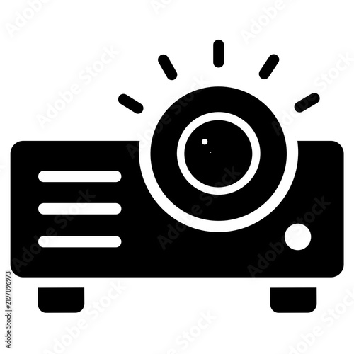 vector illustration of an office projector