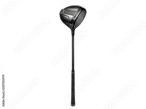 Konstfotografi High-quality 3D render of a golf club, isolated on dark background