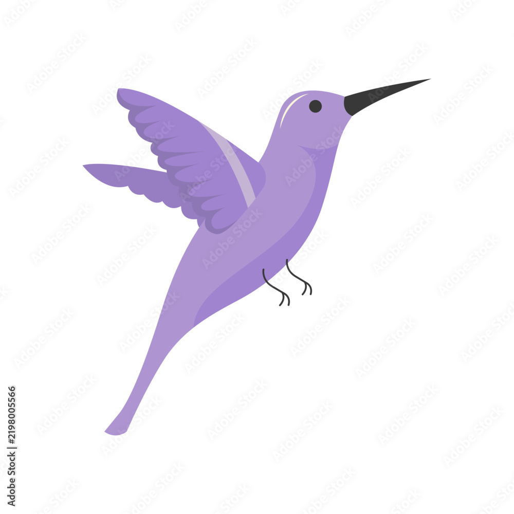 Fototapeta premium Adorable Spring Bird with Cartoon Design. 