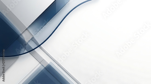 Abstract blue and grey geometric shapes background with smooth lines and modern layered design elements for business template