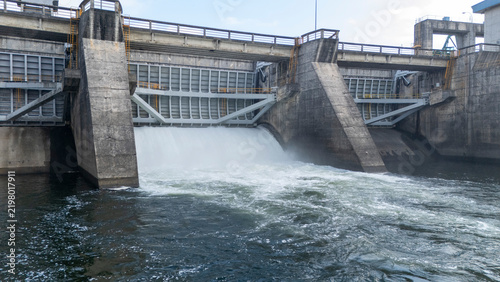Velle hydroelectric dam generating renewable power in Ourense