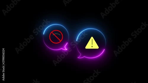 Person holding a with no Wi-Fi and warning alert icons, representing connection failure, network error, or internet outage issue animation in black background, 4k video.