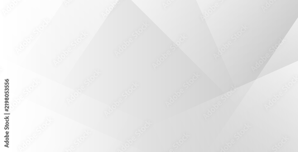 Fototapeta premium Abstract geometric background in shades of grey and white with soft light and shadow effects