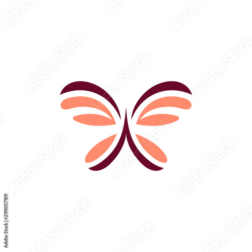 Abstract Elegant Butterfly Logo Vector wellness