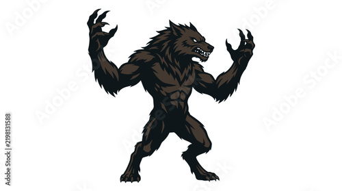 Snarling Werewolf Vector Illustration