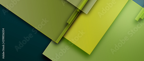 Abstract Geometric green Glass Panels Modern Background