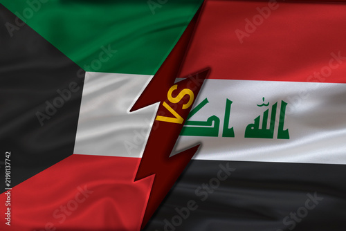 Fotografie Geopolitical tension between Iraq and Kuwait