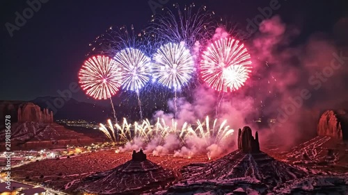 Firework show lights up night sky over Utah with bright colors and loud sounds