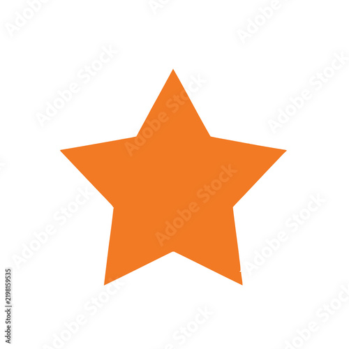 Canvastavla Orange Star Shape