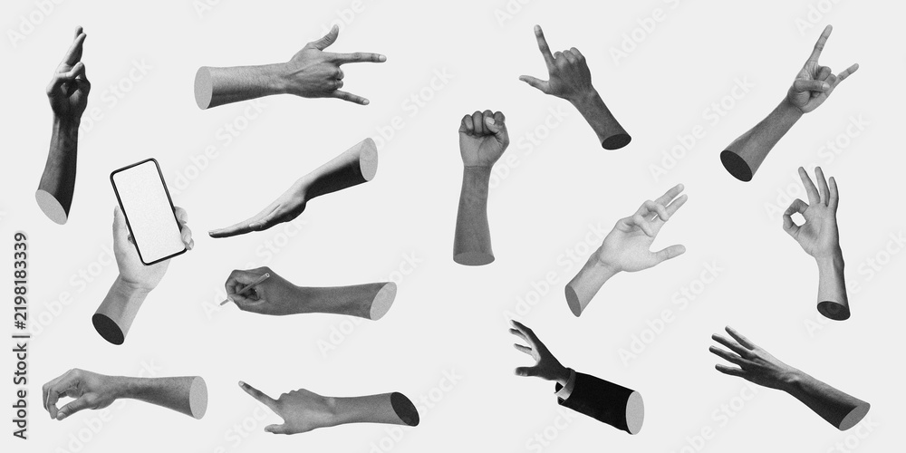 Obraz premium Hands Gesturing With Smartphone In Various Poses, Demonstrating Actions And Meanings, Unrecognizable. Displaying Communication, Technology Use, And Digital Expression In Modern Lifestyle.