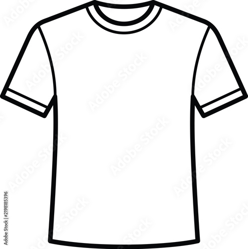 Simple black outline t-shirt illustration