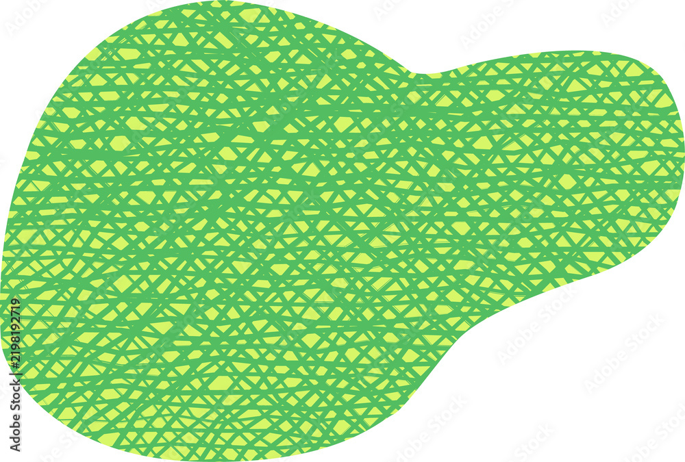 Fototapeta premium Fresh avocado with hatched thread line pattern fill isolated on transparent background