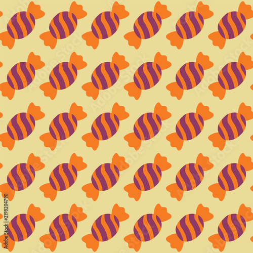 HANDRAWN HALLOWEEN CANDY SEAMLESS PATTERN