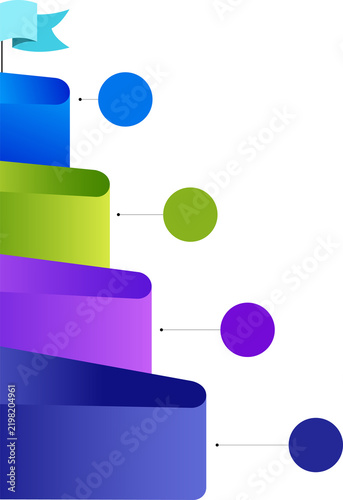 Pyramid infographic 4 level, step, parts 3d isometric for strategy, data visualization