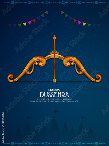Happy Dussehra cultural Indian festival celebration background design