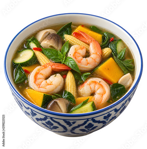 Gaeng Liang Thai Vegetable Soup Isolated Cutout
