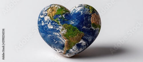 Heart of the Earth: A symbolic representation of our planet Earth, shaped like a heart, evokes a deep love and care for the environment and the world we inhabit.