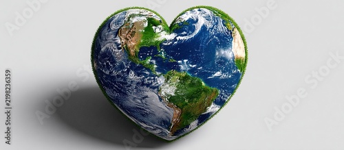 A World of Love: Planet Earth takes the form of a heart, symbolizing global affection and care for our environment.