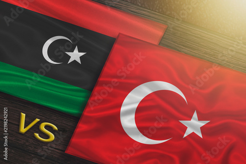 Quadro su tela Political conflict between Libya and Turkey